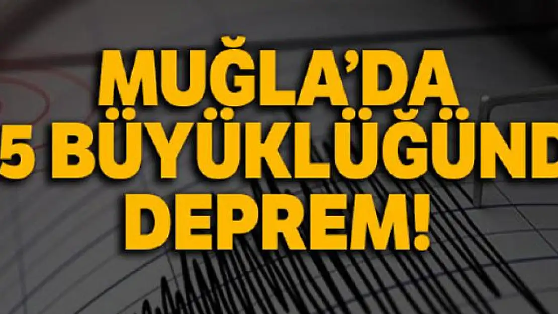 Muğla'da 4,5 büyüklüğünde deprem