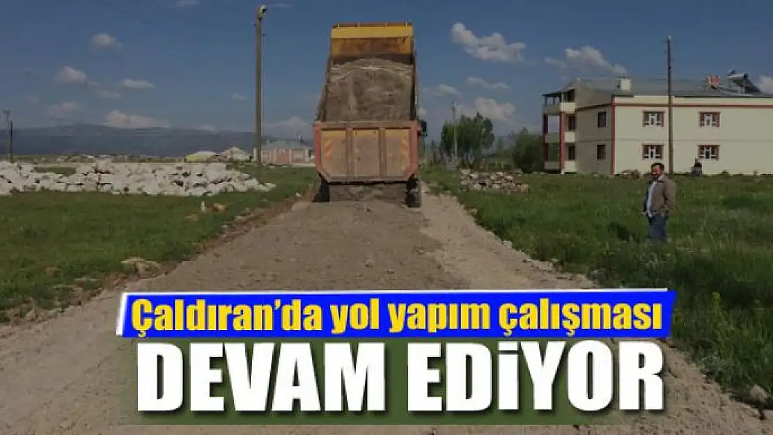 Çaldıran'da yol yapım çalışması