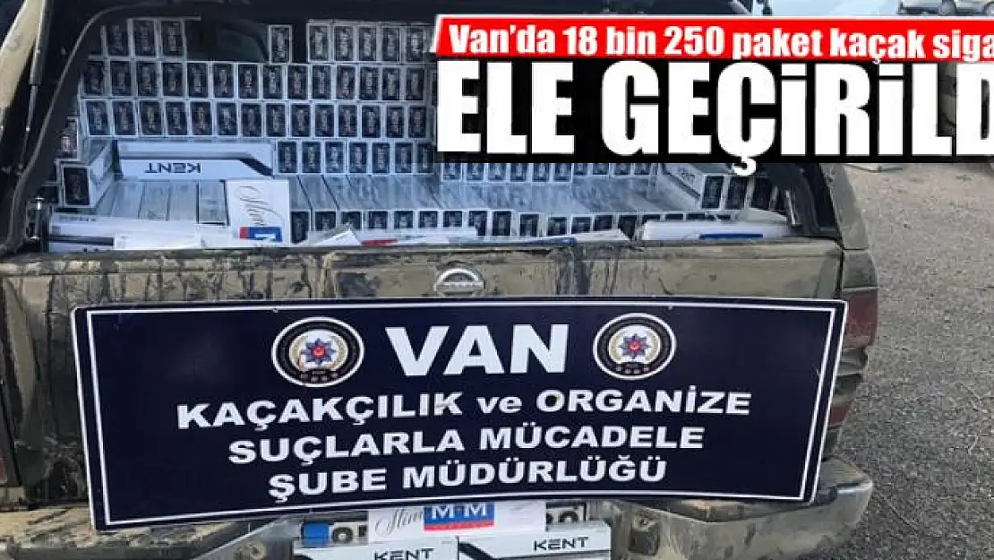 Van'da 18 bin 250 paket kaçak sigara ele geçirildi