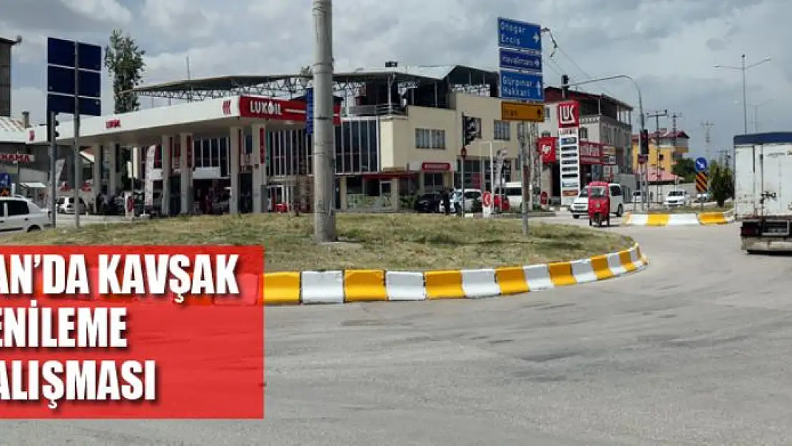 Van'da kavşak yenileme çalışması