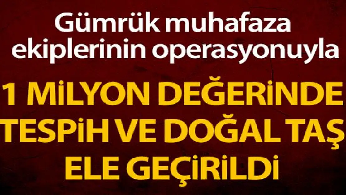 Ankara'da 1 milyon lira değerinde mamut, fil ve balina dişi ile gergedan boynuzundan yapılmış tesbihler yakalandı