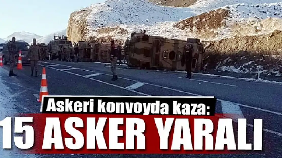 Askeri konvoyda kaza: 15 asker yaralı