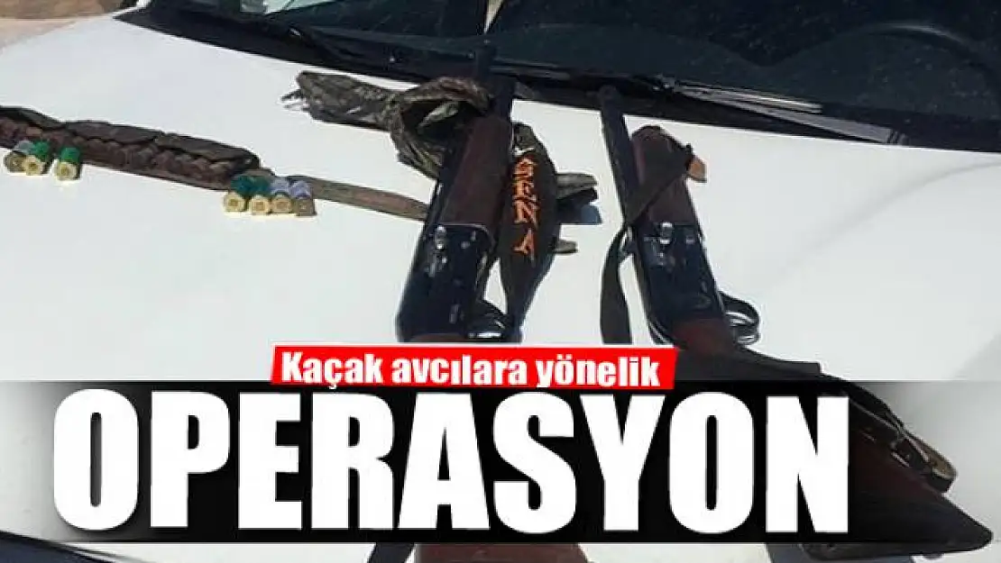 Kaçak avcılara yönelik operasyon