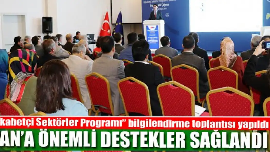 VAN'A ÖNEMLİ DESTEKLER SAĞLANDI