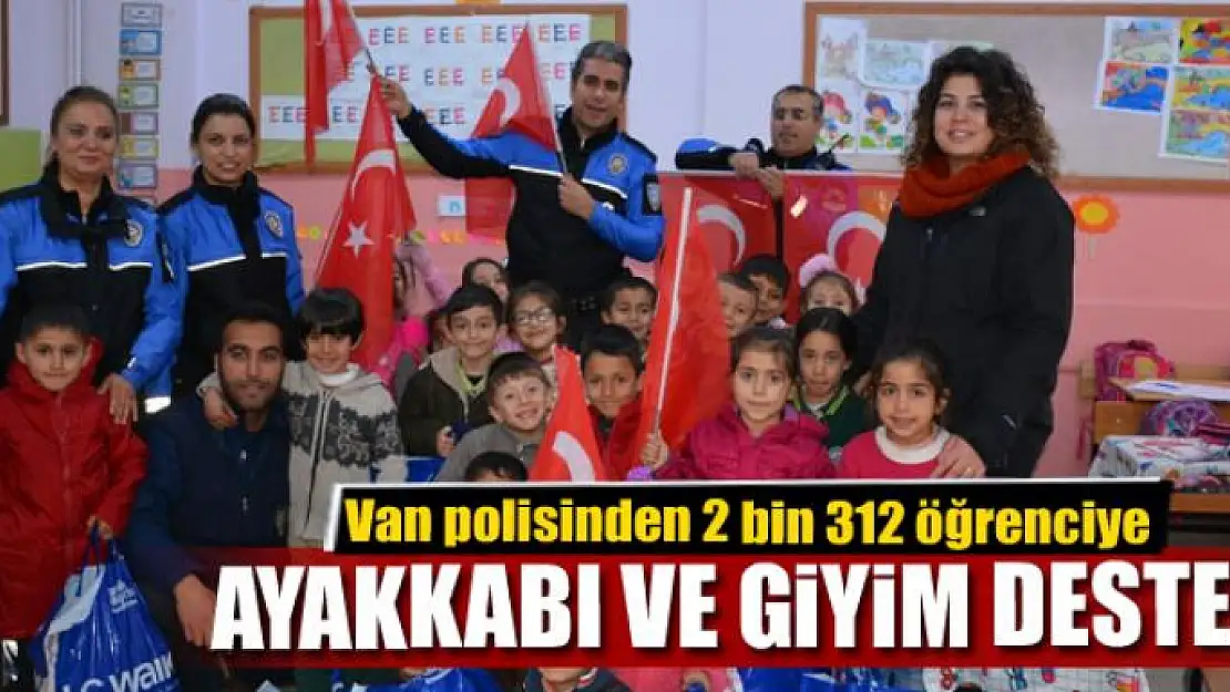 Van polisinden 2 bin 312 öğrenciye ayakkabı ve giyim desteği