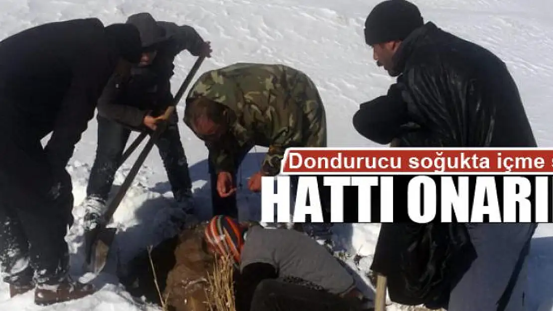 Dondurucu soğukta içme suyu hattı onarımı