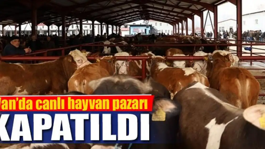 Van'da canlı hayvan pazarı kapatıldı