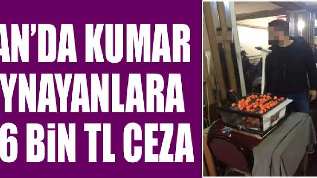 Van'da kumar oynayanlara 176 bin TL ceza