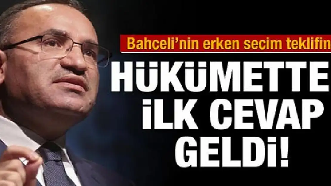 Bahçeli'nin teklifine hükümetten ilk cevap