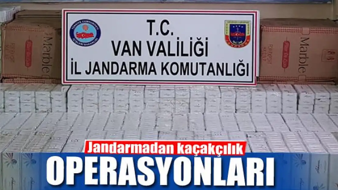 Jandarmadan kaçakçılık operasyonları