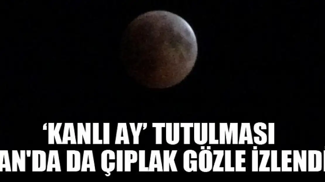 'Kanlı Ay' tutulması Van'da da çıplak gözle izlendi 