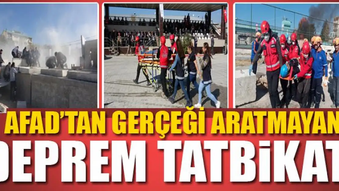 AFAD'tan gerçeği aratmayan deprem tatbikatı