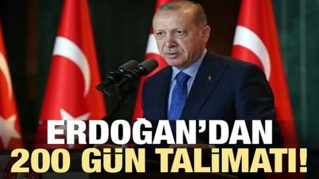 Erdoğan'dan 200 gün talimatı