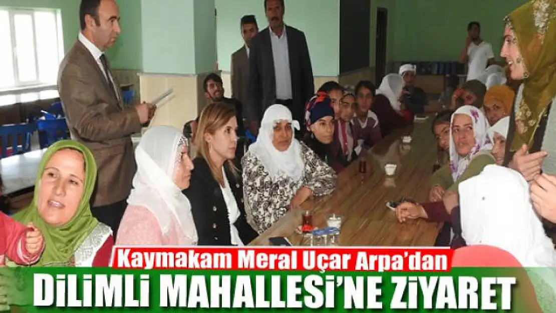 Kaymakam Meral Uçar Arpa'dan Dilimli Mahallesi'ne ziyaret