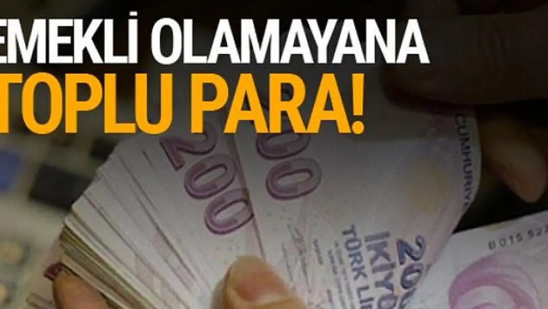 Emekli olamayana toplu para