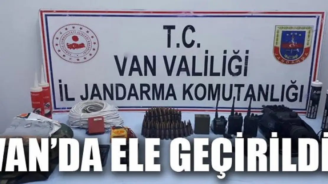 Van'da C4 patlayıcı, el bombası ve mühimmat ele geçirildi