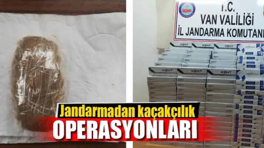 Jandarmadan kaçakçılık operasyonları