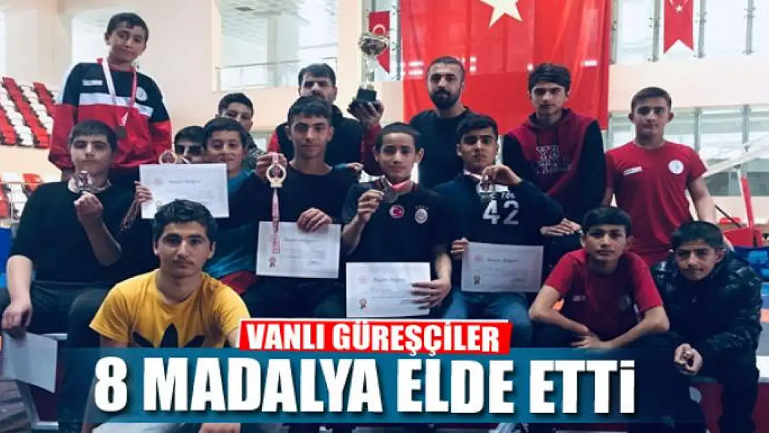 VANLI GÜREŞÇİLER 8 MADALYA ELDE ETTİ