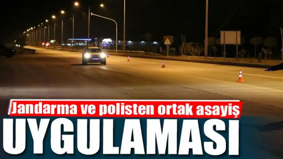 Jandarma ve polisten ortak asayiş uygulaması 