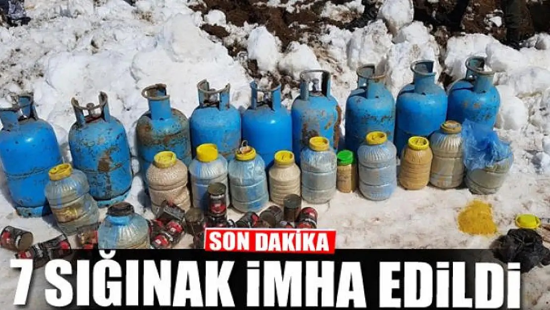 7 sığınak imha edildi 