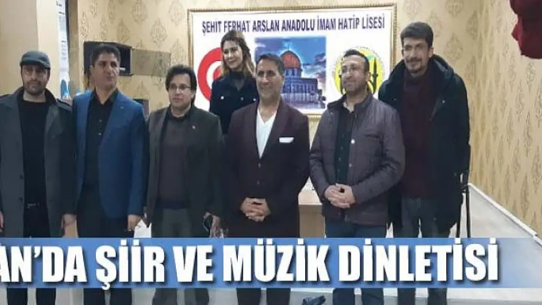 Van'da şiir ve müzik dinletisi