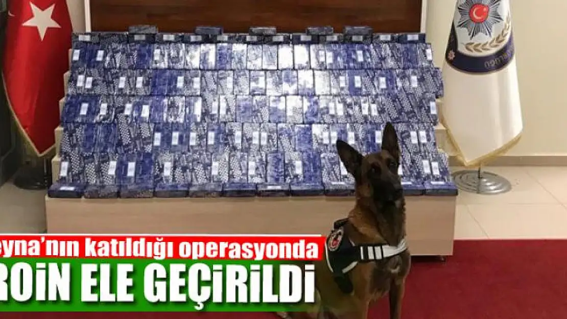 Zeyna'nın katıldığı operasyonda 72 kilo eroin ele geçirildi