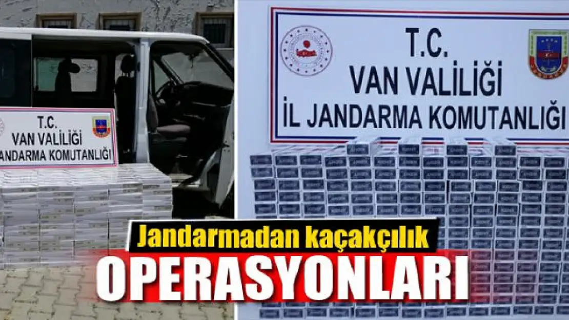 Jandarmadan kaçakçılık operasyonları