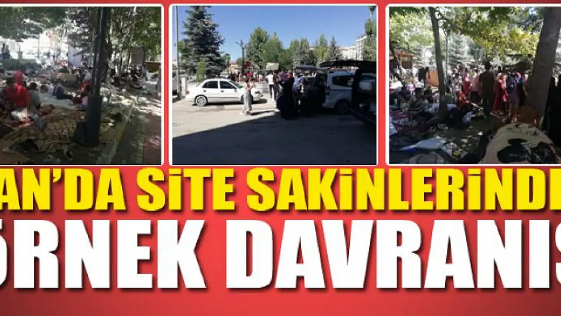 Van'da site sakinlerinden örnek davranış