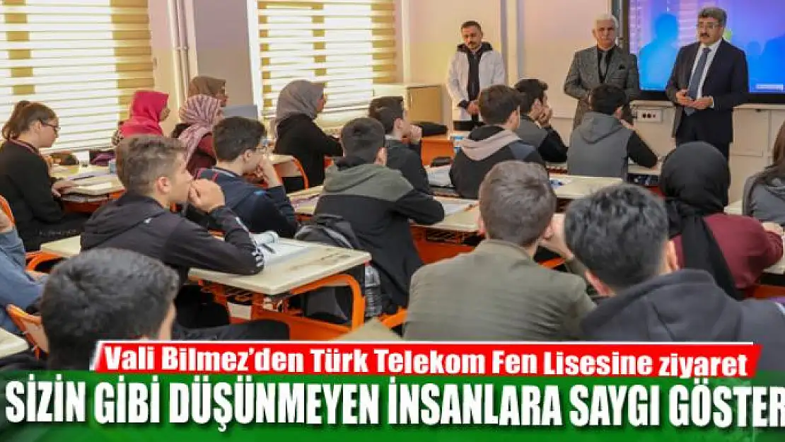 Vali Bilmez Liseli Öğrencilerle Buluştu