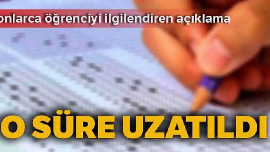 MEB açıkladı: Süre uzatıldı