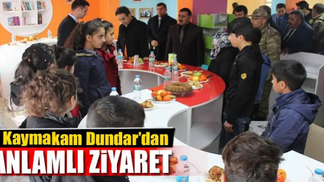 Kaymakam Dundar'dan Soğuksu İlk ve Ortaokuluna ziyaret