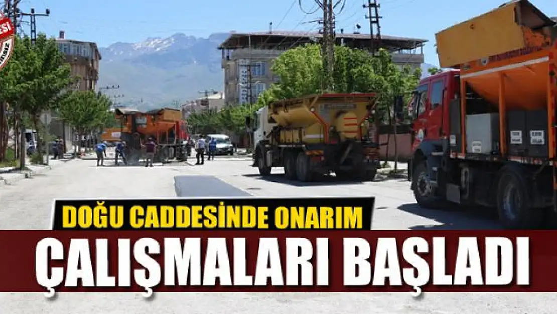 Doğu caddesinde onarım çalışmaları başladı