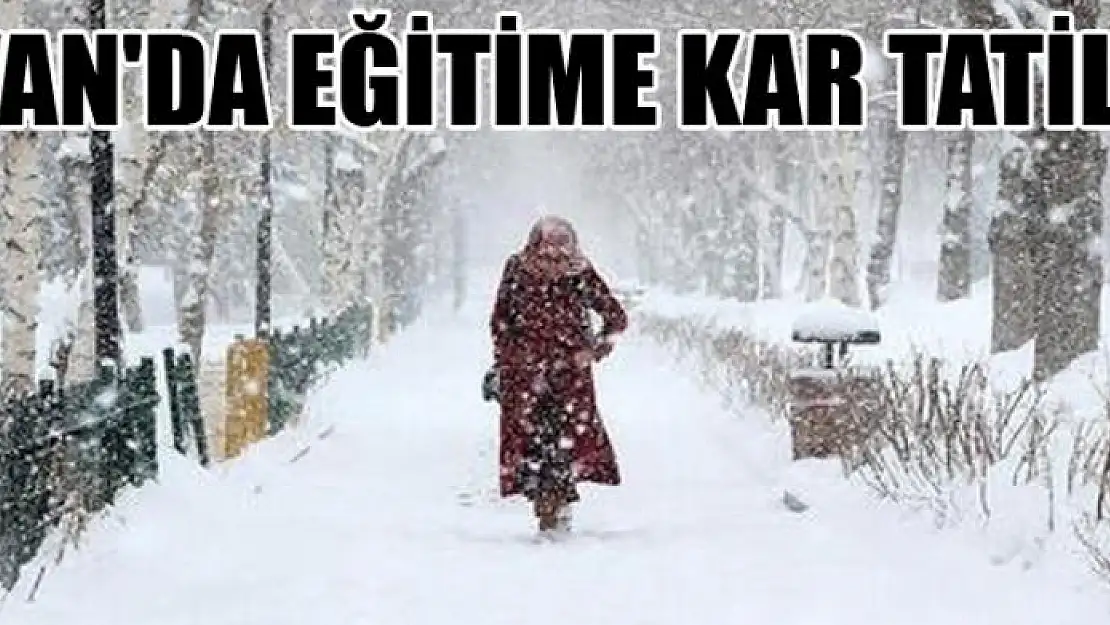 Van'da eğitime kar tatili