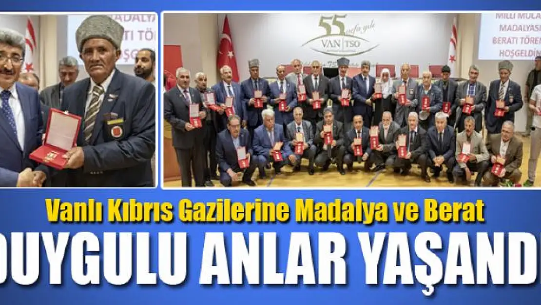 Vanlı Kıbrıs Gazilerine Madalya ve Berat