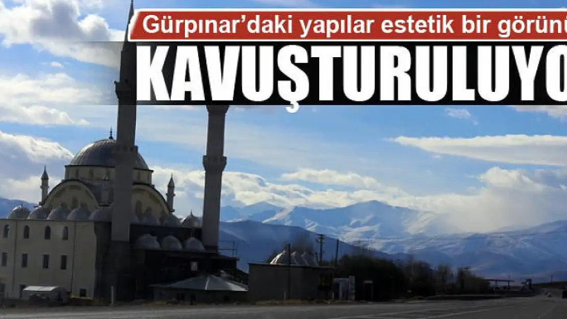 Gürpınar'daki yapılar estetik bir görünüme kavuşturuluyor