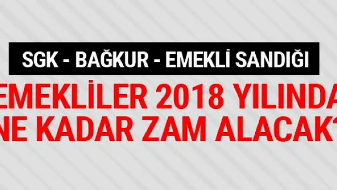 Emekli maaş zammı 2018 kim ne kadar zam alacak?