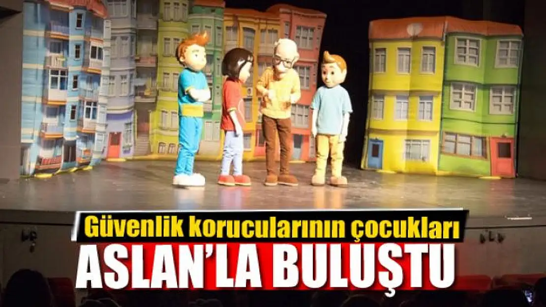 Güvenlik korucularının çocukları Aslan'la buluştu