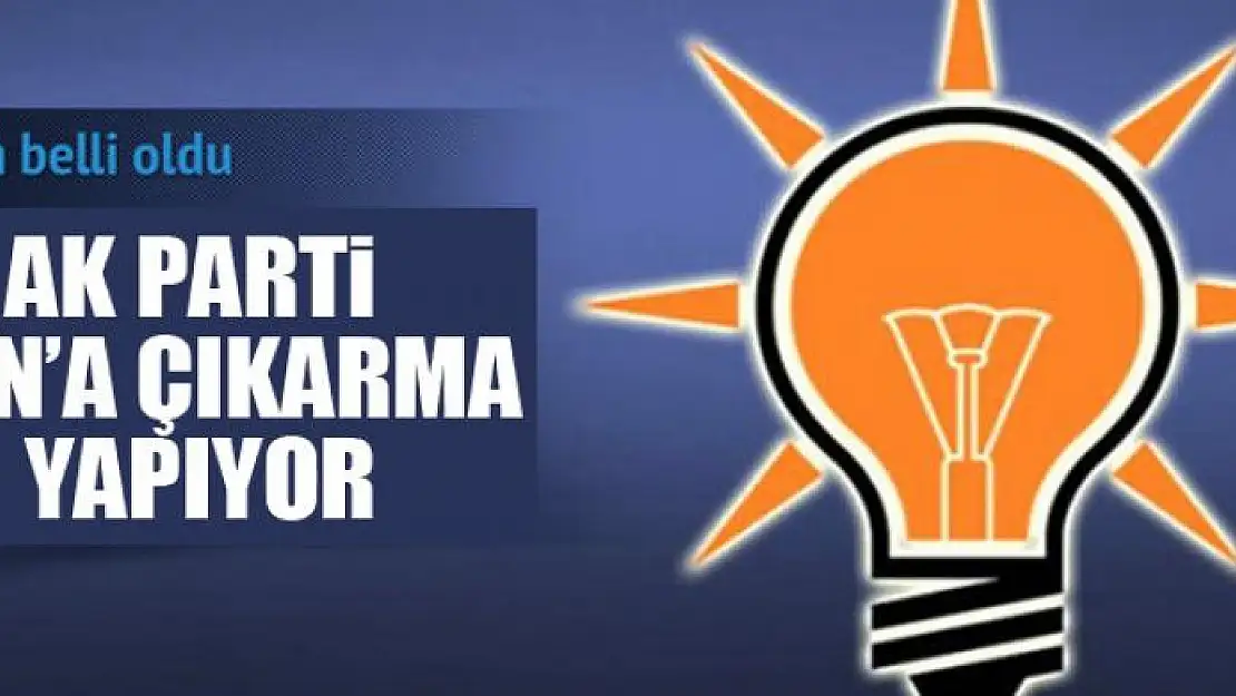 AK PARTİ VAN'A ÇIKARMA YAPIYOR