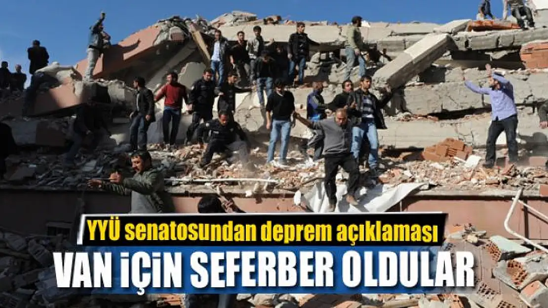 YYÜ senatosundan deprem açıklaması 