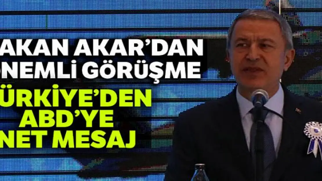 Milli Savunma Bakanı Akar, ABD Savunma Bakanı Esper ile görüştü! Türkiye'den ABD'ye net mesaj