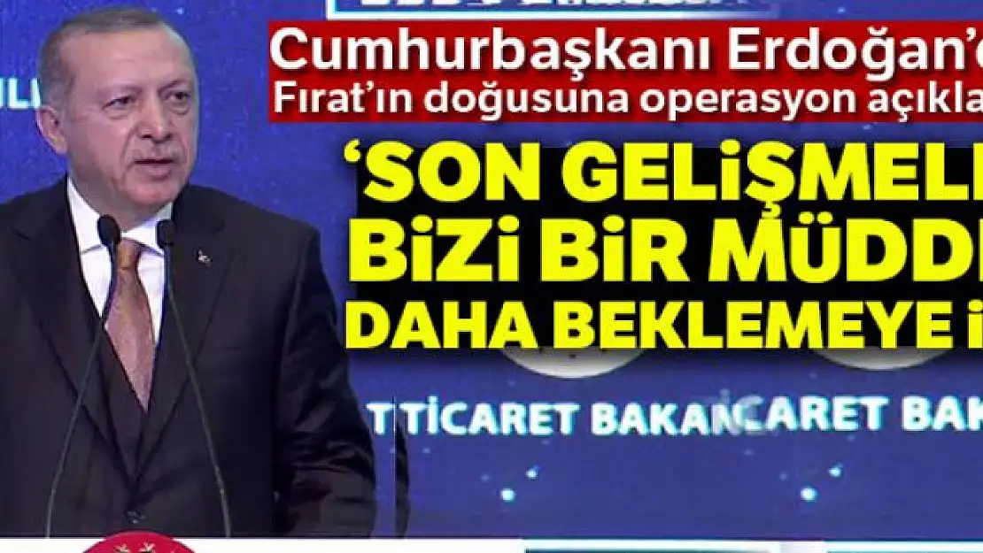 Cumhurbaşkanı Erdoğan'dan Fırat'ın doğusuna operasyon açıklaması!