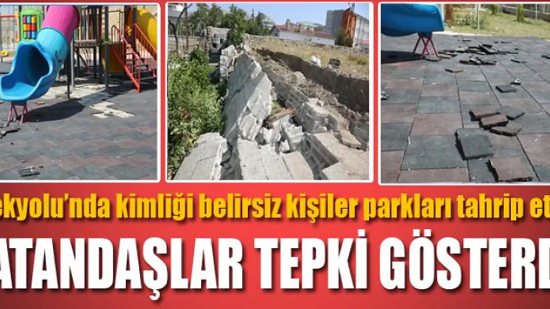 İpekyolu'nda kimliği belirsiz kişiler parkları tahrip etti