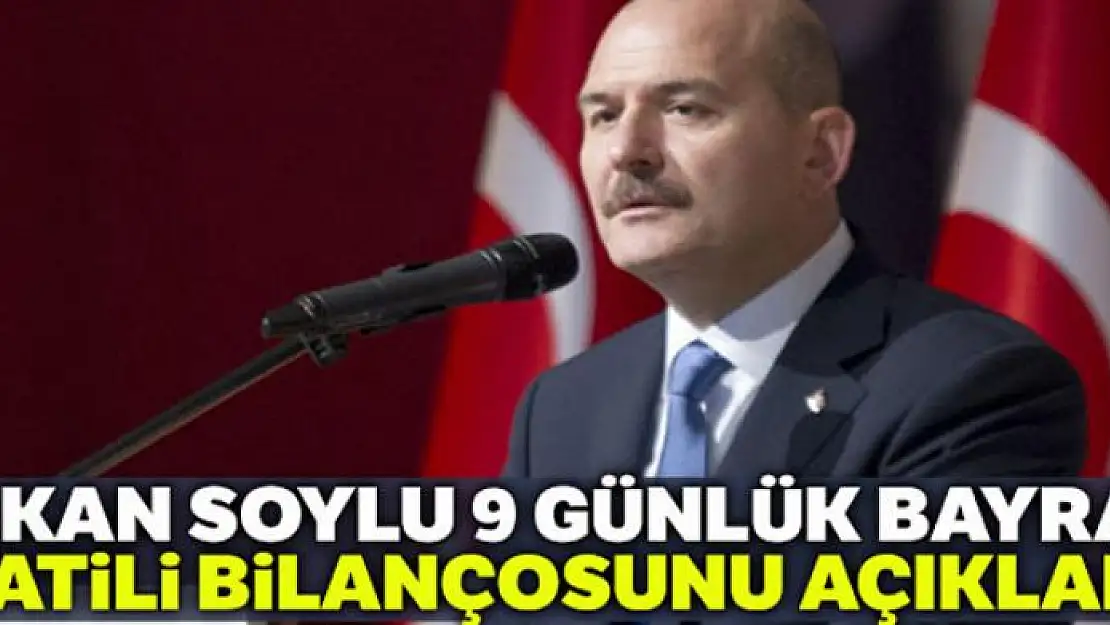 Bakan Soylu: 'Bayramda 39 il merkezinde 73 kaza oldu'