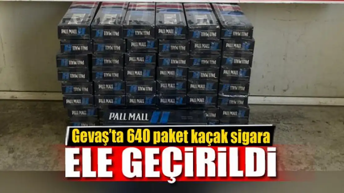 Gevaş'ta 640 paket kaçak sigara ele geçirildi