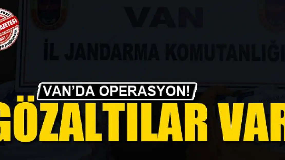 Van'da operasyon: Gözaltılar var