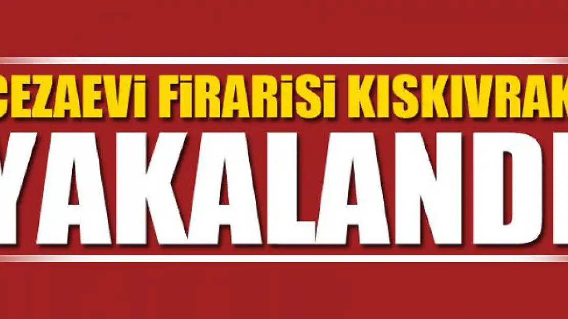 Cezaevi firarisi kıskıvrak yakalandı 