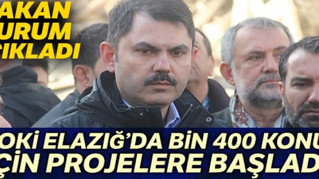 Bakan Kurum: 'TOKİ bin 400 konutun yapılması için proje çalışmalarına başladı'