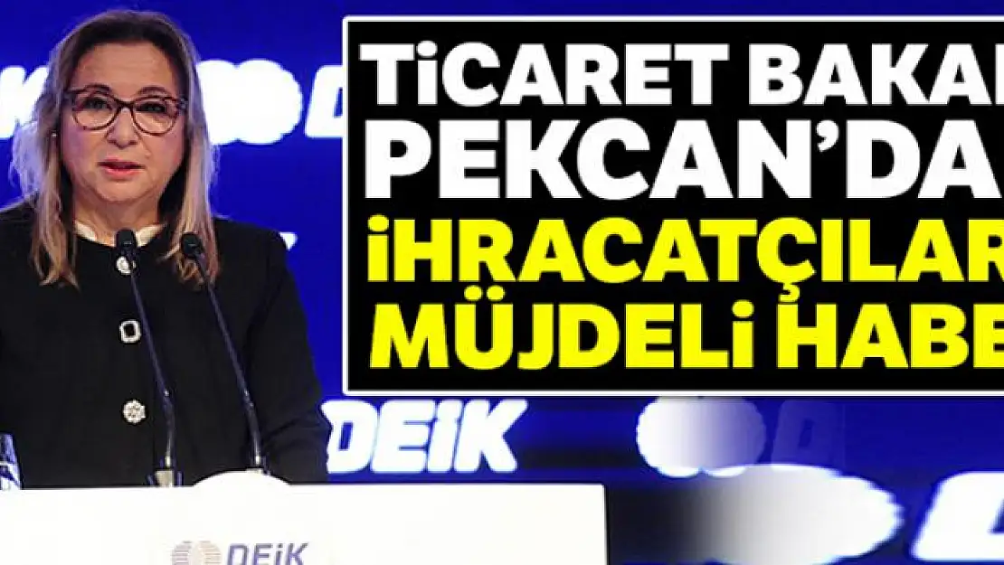 Ticaret Bakanı Pekcan'dan ihracat desteği müjdesi