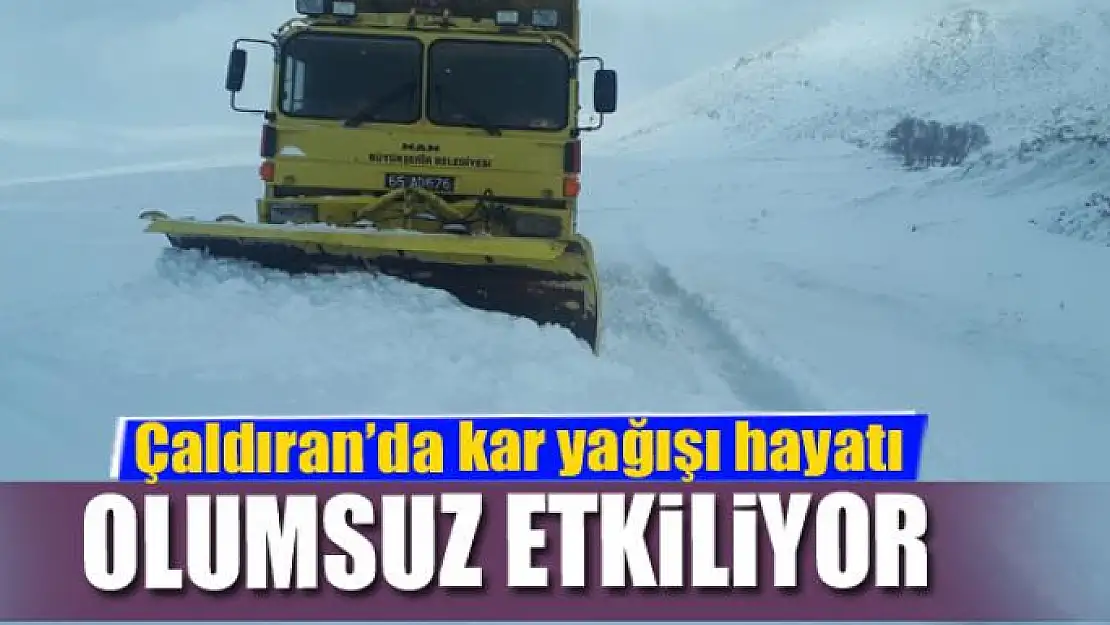 Çaldıran'da kar yağışı hayatı olumsuz etkiliyor