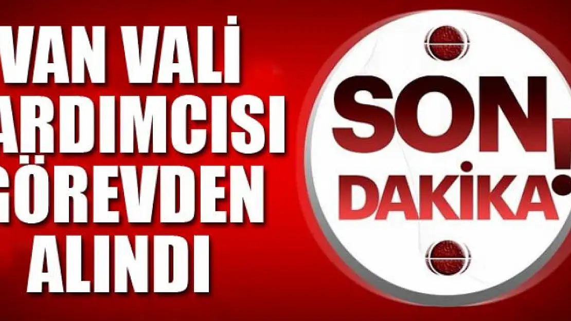 Van Vali Yardımcısı görevden alındı